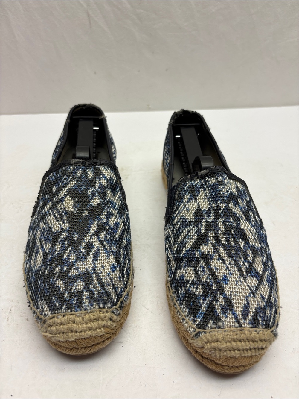 Dolce Vita Navy, Black & Cream Woven Espadrilles, SZ 7.5, box 70